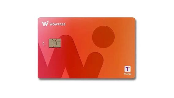 Kartu prabayar multifungsi wowpass Korea untuk penukaran mata uang asing di mesin mandiri banyak lokasi/pembayaran konsumsi lokal/transportasi T-MONEY