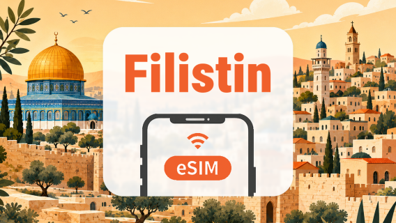 Filistin eSIM | Tüm AI & TikTok | 1–30 Gün | QR Kod