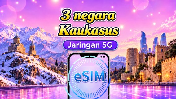 eSIM 5G untuk 3 Negara Kaukasus | Mendukung Google Maps/TikTok/ChatGPT Paket harian/paket data | Penagihan berdasarkan hari kalender | 1–30 hari | Kode QR
