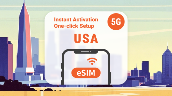 USA 5G eSIM | Dual Network Coverage | 1–30 Days | Instant QR