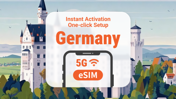 Jerman 5G eSIM | Jangkauan Jaringan Ganda | Mendukung ChatGPT & TikTok | 1–30 Hari | Kode QR Instan