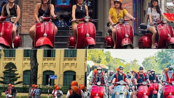 Recorridos en Vespa por las callejuelas de Hanói: Tours en Vespa clásicas por la ciudad
