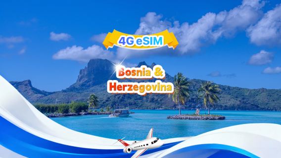 Bosnia and Herzegovina 4G eSIM | Daily Package/Total Package | 2GB/Day - 50GB Total | 1-30 Days | 24-Hour Format | QR Code