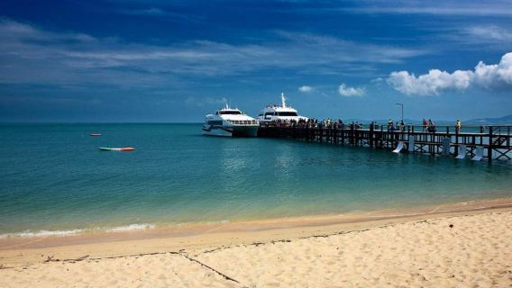 Round-trip ferry tickets between Koh Samui, Koh Phangan, and Koh Tao in Surat Thani, Thailand, including pier-hotel transfers (see package details for specifics)