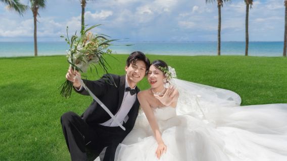 Fotografi Pelancongan Pulau Khas Sanya [Fotografi gambar perkahwinan pasangan/Tarikan pelancongan Pulau Fenzhou/Pakaian boleh dipilih]