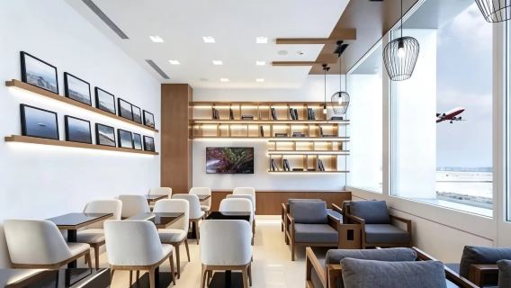 Spanien | VIP-Lounge-Gutschein für den Flughafen Palma de Mallorca | PMI VIP-Lounge | Wartebereich/Umsteigen/Selbstbedienungsrestaurant | Komfortable Reise