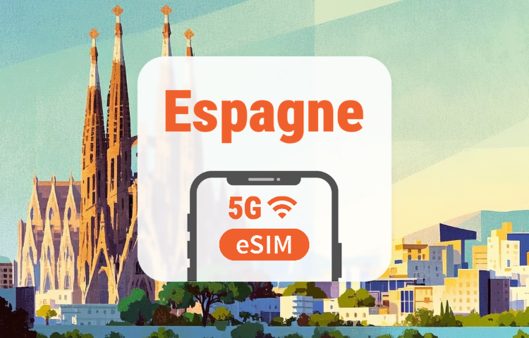 Espagne 5G eSIM | Triple Réseau • IA & TikTok | 1–30 Jours | Code QR