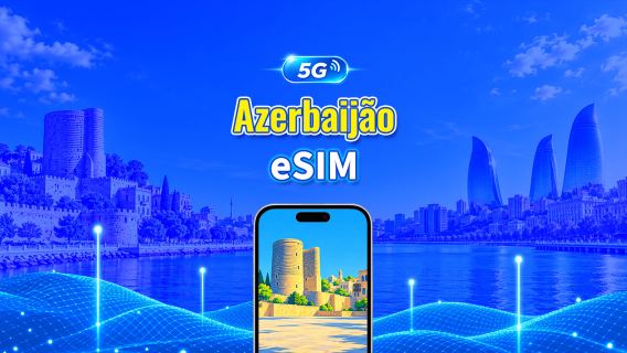 Azerbaijão 5G eSIM  | Rede Dupla | Compatível com IA e TikTok | Pacote de dados diário/total | 1–30 dias | Cobrança de 24 horas | Código QR