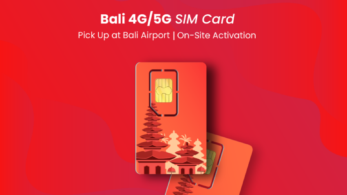 Bali 4G/5G SIM Card | XL Axiata | Pick Up at Bali Airport | 30 Days | On-Site Activation