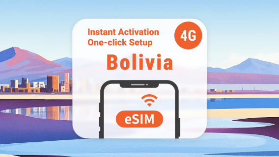 Bolivia eSIM | Ondersteunt ChatGPT & TikTok | 1–30 dagen | Directe QR-code