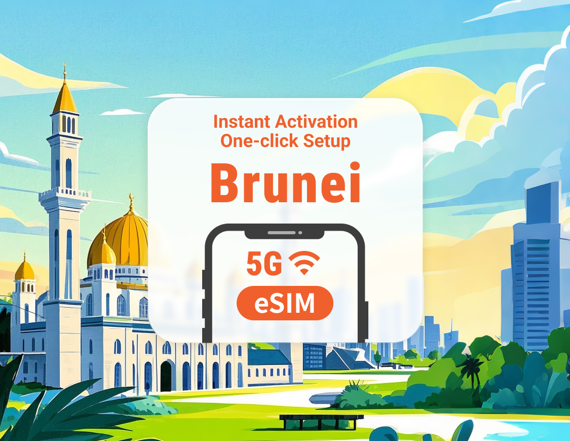 Brunei 5G eSIM | Supports ChatGPT & TikTok | 1–30 Days | Instant QR