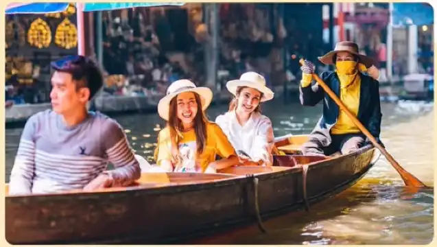 泰國曼谷丹嫩沙多水上市集+美功鐵道市場【精品純玩/大皇宮&湄南河遊船&小馬代可選/市區飯店接駁】