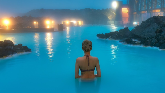 Escursione al vulcano attivo dell'Islanda, tour di un giorno, biglietto comfort per la Laguna Blu, lago Kleva, villaggio di pescatori di Grinda