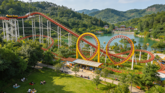 Zhongshan „Quanlin Bergresort + Familien“-Route + Caobian-Dorf + Zhongshan Filmstadt