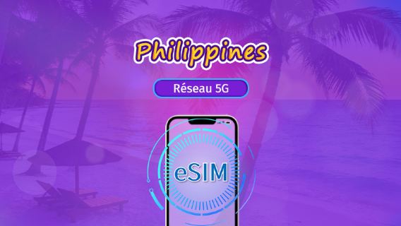 Philippines | eSIM 5G/4G | Forfait journalier/forfait total | Facturation 24h | 1 à 30 jours | Code QR