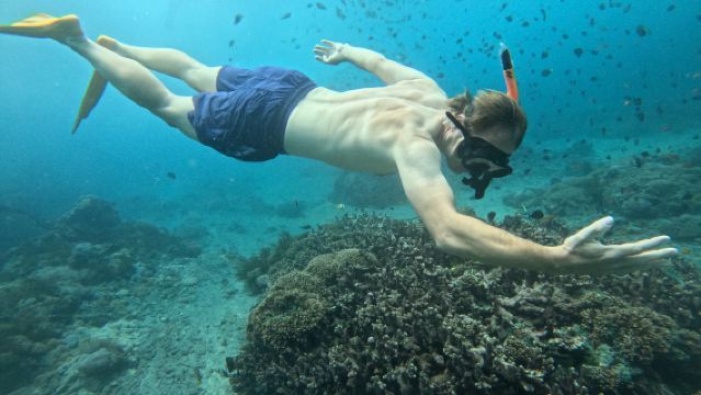 Experiencia de buceo y snorkel de 5 horas en Nusa Penida + Manta Point Beach en Bali, Indonesia [Tour de snorkel y la zona oeste]