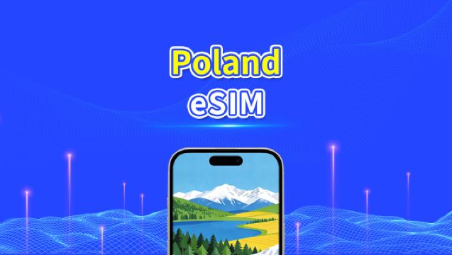 Poland eSIM | Data Kelajuan Tinggi | 5G/4G | Pakej Harian/Data | 24-Jam | 1-30 Hari | Kod QR