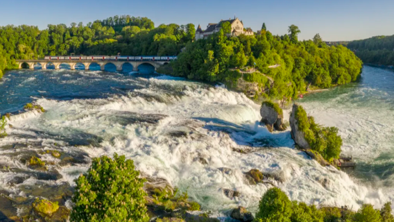 Switzerland Zurich: Air Terjun Rhine + Istana Laufen + Bandar Zaman Pertengahan Stein | Sewaan Peribadi Bahasa Cina