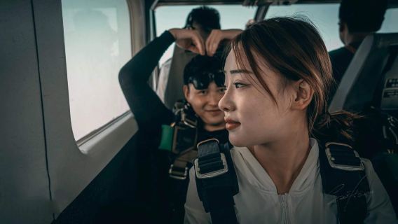 北京八達嶺高空跳傘【3700米自由落體+俯瞰八達嶺長城+專業高清影片拍攝+影片剪輯】