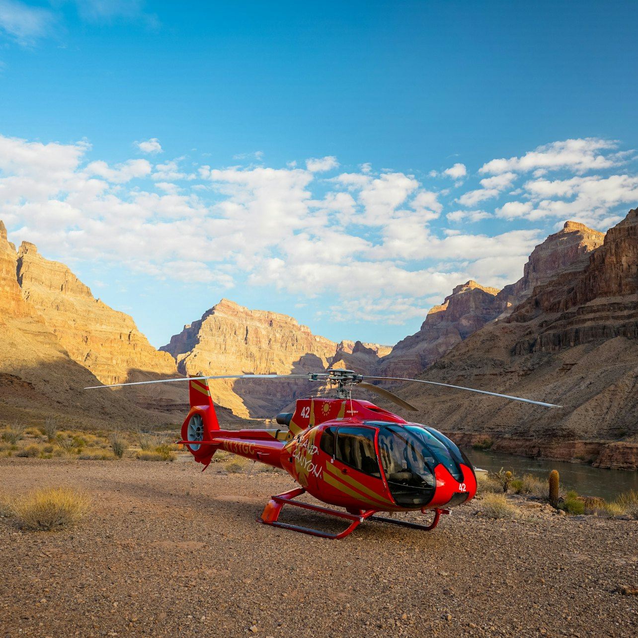 Grand Canyon: Sunset Helicopter Tour with Canyon Floor Landing + Champagne