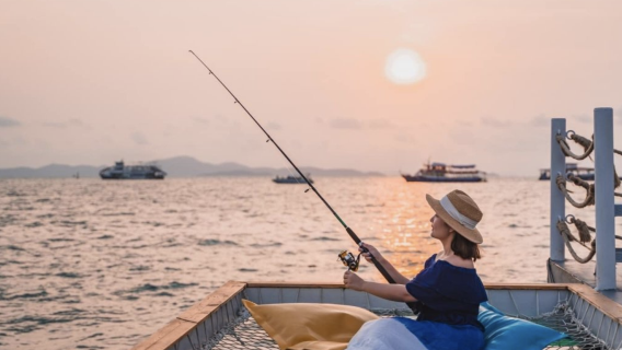 Night squid fishing in Pattaya