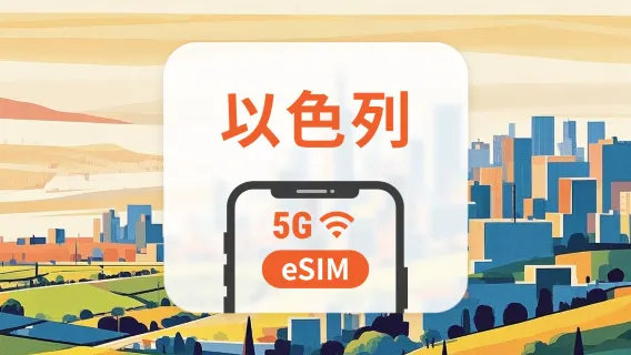 以色列 5G eSIM | 雙網覆蓋 | 1-30天超多套餐可選 | 即買即用 | QR Code