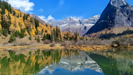 Chengdu Siguniang Mountain, Shuangqiaogou, Maobiliang, Chinese Group Day Tour, Snow Mountain and Lake Scenery