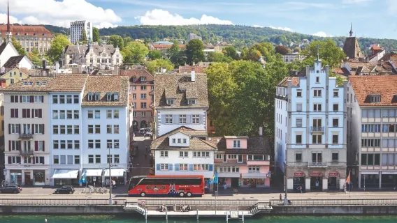 Zurich: Tour xe buýt thành phố có hướng dẫn âm thanh và du ngoạn trên hồ