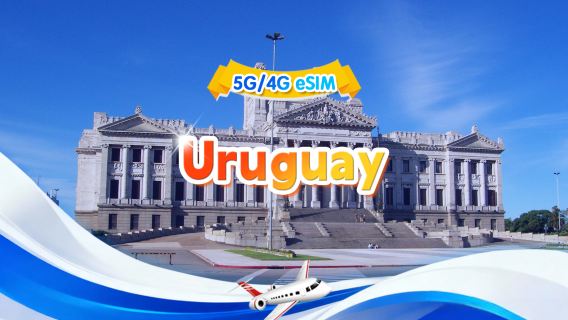 Uruguay eSIM 5G/4G|Gói ngày/Gói tổng|1GB/ngày - Tổng dung lượng 30GB|1-30 ngày|24 giờ|Mã QR
