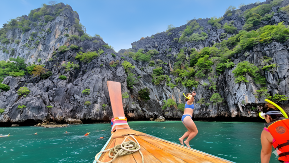 From Koh Lanta: Emerald Cave & 4 Islands Snorkel Tour by Longtail Boat