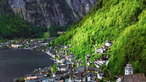 1-day tour of Hallstatt's historic village and alpine scenery with an English-speaking guide