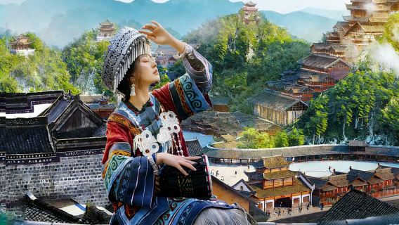 純玩8人小團可包車|蚩尤九黎城含導覽+烏江畫廊遊船乘坐1小時