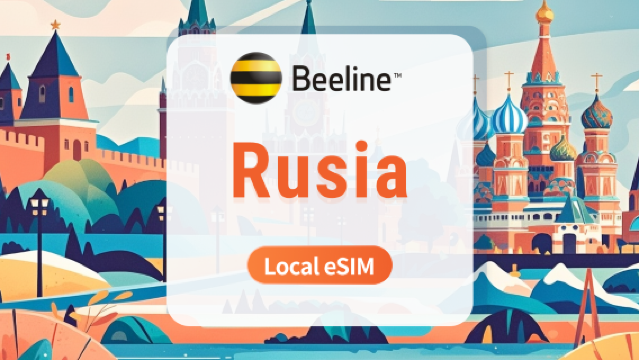 eSIM Rusia Beeline | IP local con baja latencia | 7/10/15 días | QR instantáneo