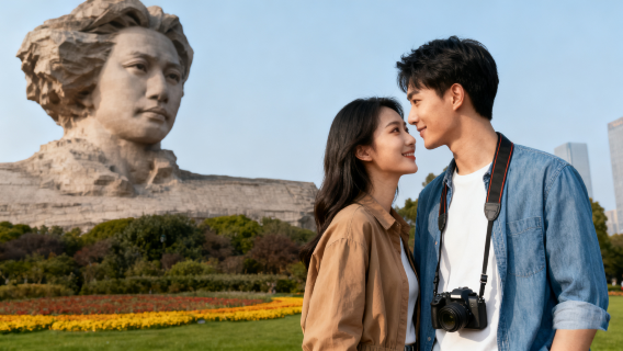 長沙橘子洲景區旅拍【跟拍攝影親子照情侶閨蜜兒童跟拍家庭旅拍】