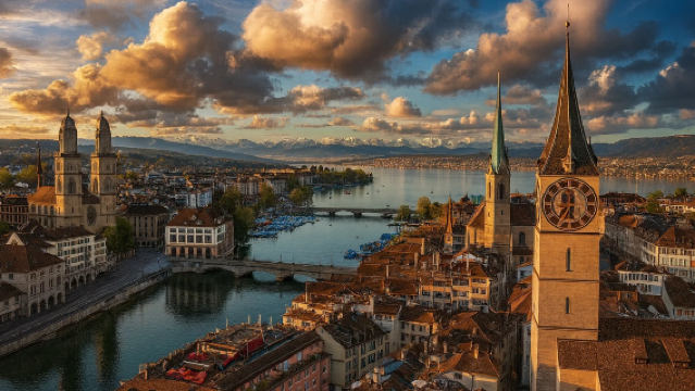 Perkhidmatan Pengangkutan Sehala dari Lapangan Terbang Zurich ke Bandar (Pemandu Berbahasa Cina)
