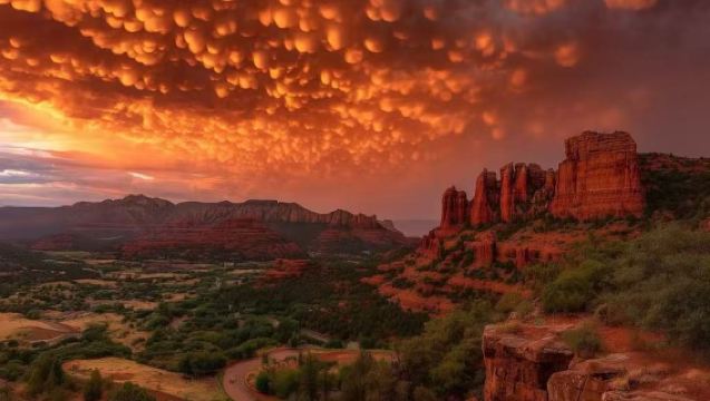 美國鳳凰城來回塞多納惡魔橋徒步+紅岩教堂+日落觀景點【包車】