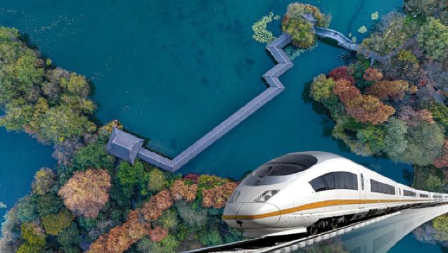 นั่งรถไฟความเร็วสูงจากเซี่ยงไฮ้เที่ยวไฮไลท์หางโจว