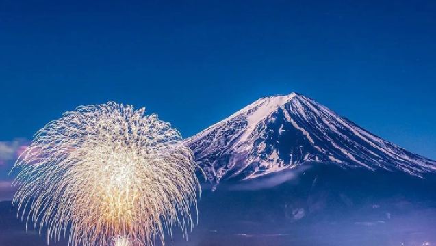 Mount Fuji Fireworks Festival Day Tour from Tokyo | Small Group Max 9 | Hotel Pick-up Option | Arakurayama Sengen Park&Hikawa Clock Shop&Lake Yamanaka