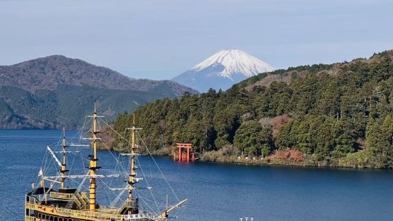 Aller-retour Tokyo : Excursion d'une journée à Hakone & Enoshima en voiture avec chauffeur en chinois | Personnalisable