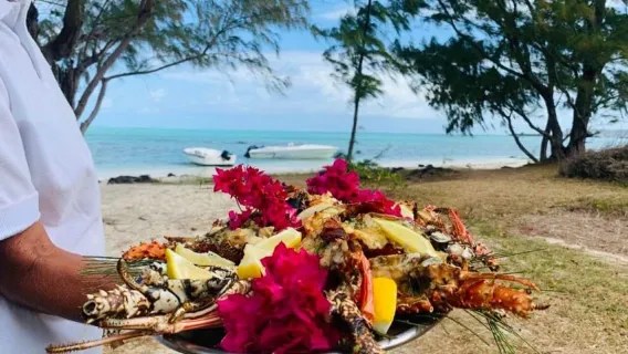 Blue bay: boat trip for ile au cerf (5 islands, barbecue)