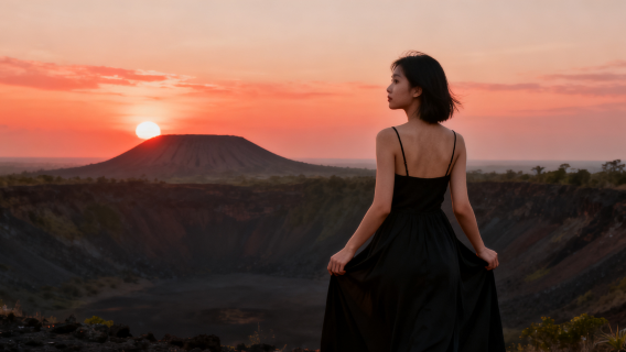 海口雷瓊海口火山群世界地質公園旅拍【跟拍攝影親子照情侶閨蜜兒童跟拍家庭旅拍】