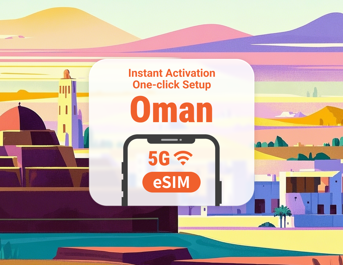 Oman 5G eSIM | Dual Network Coverage | Supports ChatGPT & TikTok | 1–30 Days | Instant QR