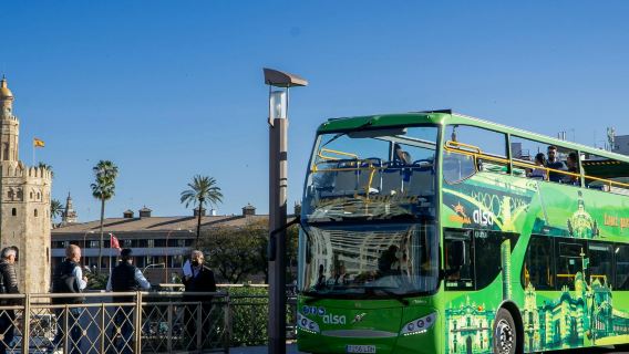Alsa Sevilla: 48-Stunden-Hop-on-Hop-off-Bus, Stadtrundgang, Schifffahrt + Flamenco-Show