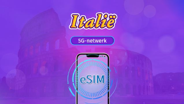 Italië | 5G/4G eSIM | Totaalpakket | 24-uurs facturatie | 7–30 dagen | QR-code