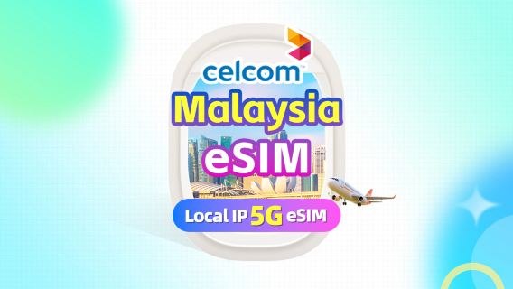 Malaysia | Celcom eSIM | 4G/5G | Lokal IP | Understøtter populære apps & hotspot | Total datamængde | I alt 40GB | 5-30 dage | Naturlig dagsfakturering | QR-kode