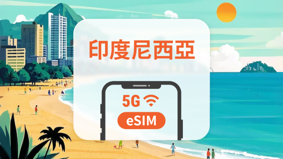 印尼 5G eSIM｜四網全覆蓋・All AI & TikTok｜1-30天｜QR Code