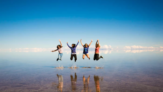 Bolivia Uyuni Salt Flat + sky mirror + Isla Incahuasi + salt flat sunset 1-day tour