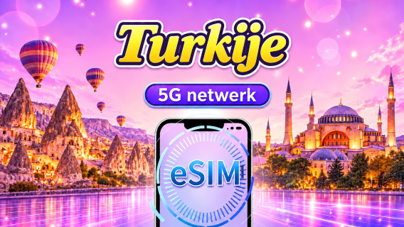 Turkije | 5G/4G eSIM | Dagbundel/Data Bundel | Kalenderdag facturering | 1-30 dagen | QR code