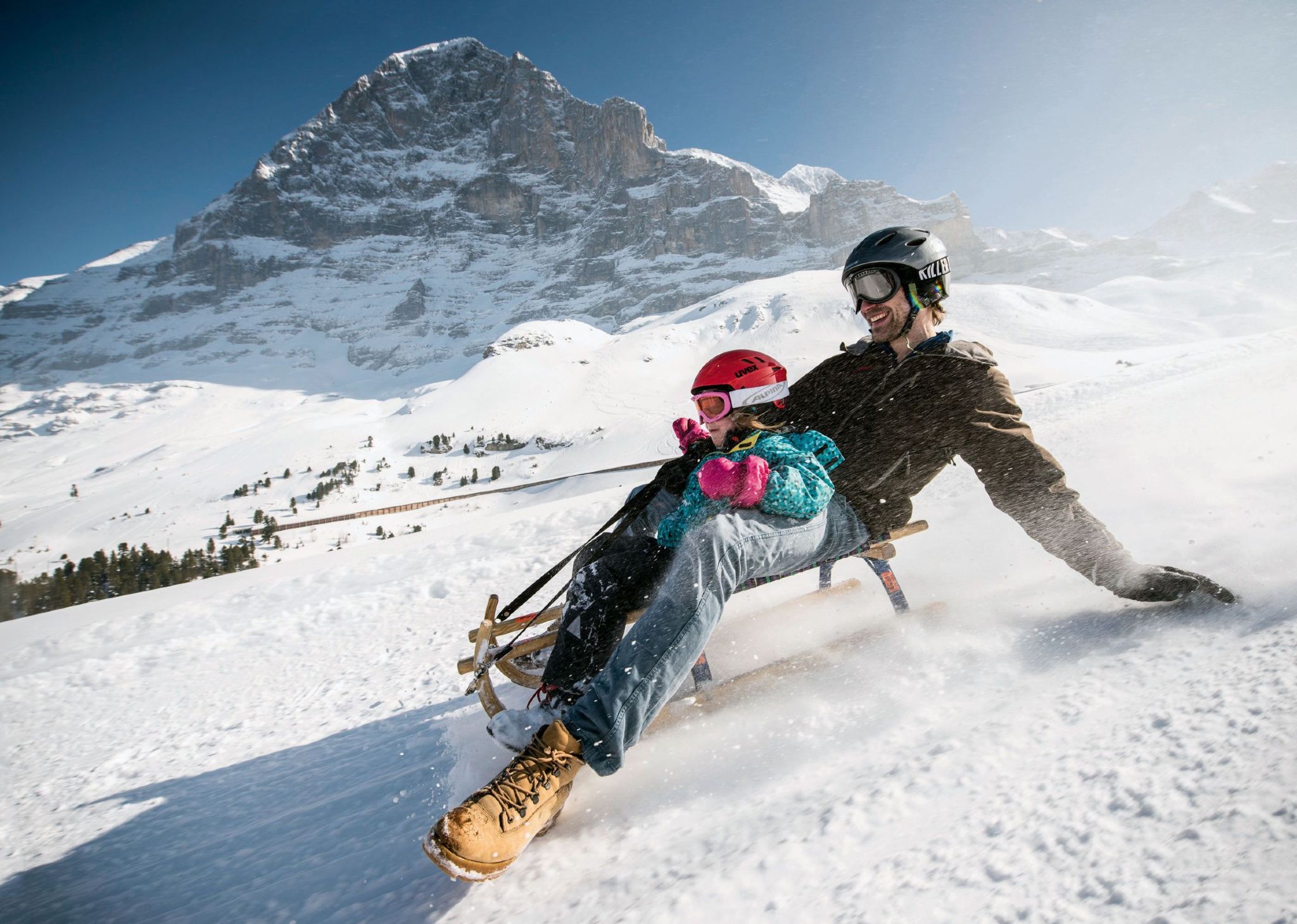 "Eiger Run" from the Eiger Glacier Sledging ticket Eiger Express from Grindelwald