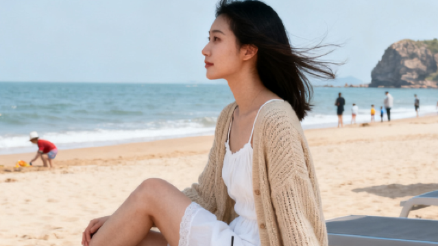 青島 第三海水浴場 Tripメモリー【【即日現像】フォト撮影、ファミリーフォト、カップル、親友、子供撮影、家族の旅行メモリー】